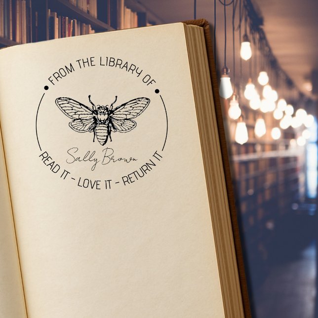 Custom Bee Bookplate Stamp – Personalized Book Lib (Creator Uploaded)