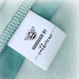  Custom Bee Icon Clothing label for handmade item Satin Ribbon