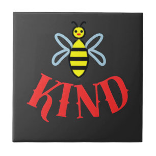 Custom Bee Kind Personalized Gift T-Shirt Ceramic Tile