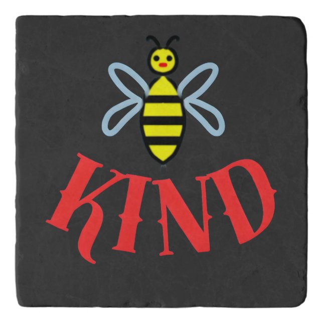 Custom Bee Kind Personalized Gift T-Shirt Trivet (Front)