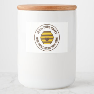 Custom beehive business logo honey jar labels