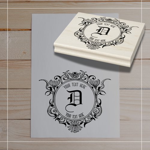 Custom Beekeeper Monogram Rubber Stamp