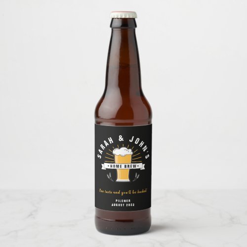 Custom beer bottle label _ Beer Stein on Black