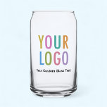 Custom Beer Can Pint Glass with Logo Promotional<br><div class="desc">Easily personalize this 16 oz pint size can shaped glass with your company logo and custom text printed in full color. Available as a single glass, as a set of two, or as a set of four. Do not microwave. No minimum order quantity and no setup fee. Made in USA....</div>