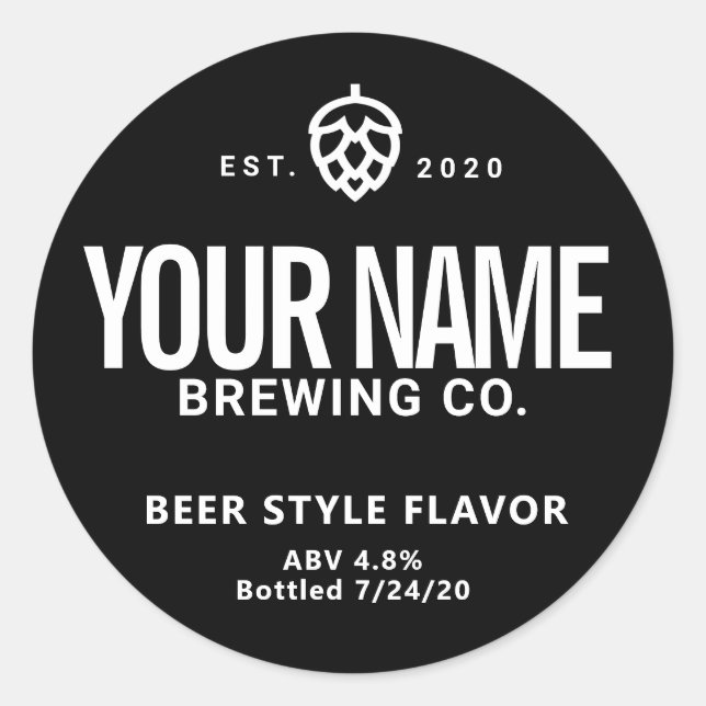 Custom Beer Canning Labels - Change words colors (Front)