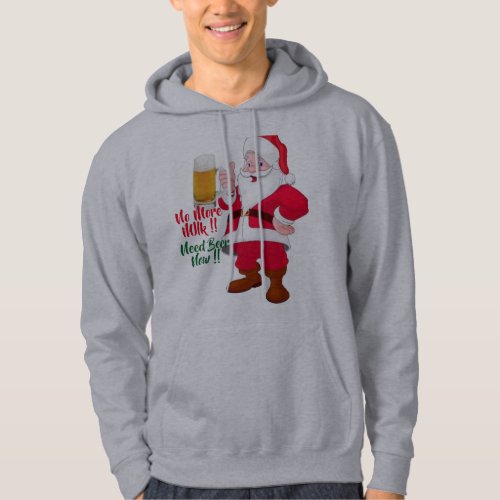 custom beer lovers santa christmas mens hoodies