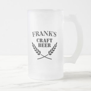 Custom beer mug for craft beer maker home brewer