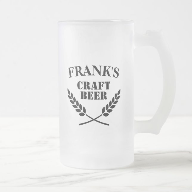 Custom beer mug for craft beer maker home brewer (Right)