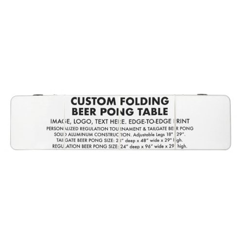 Custom BEER PONG Regulation Size 96 FOLDING TABLE