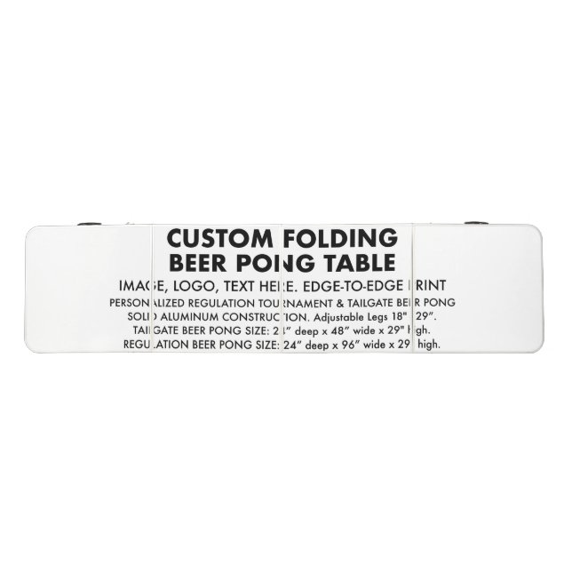 Custom BEER PONG Regulation Size 96" FOLDING TABLE (Top)