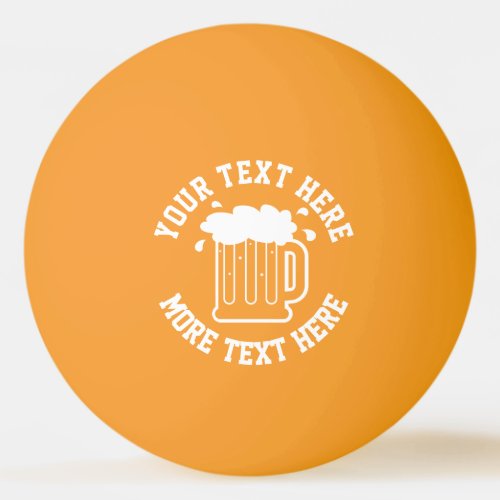 Custom beer pong table tennis ping pong ball
