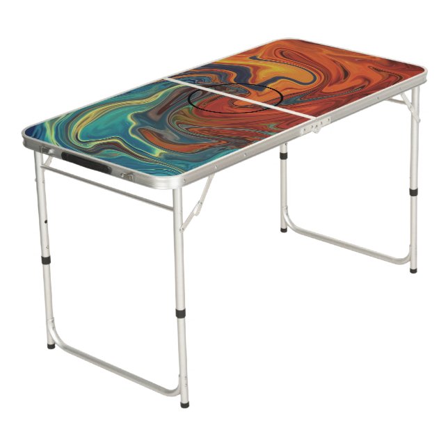 Custom Beer Pong Tables for Your Home Bar. (Angled)