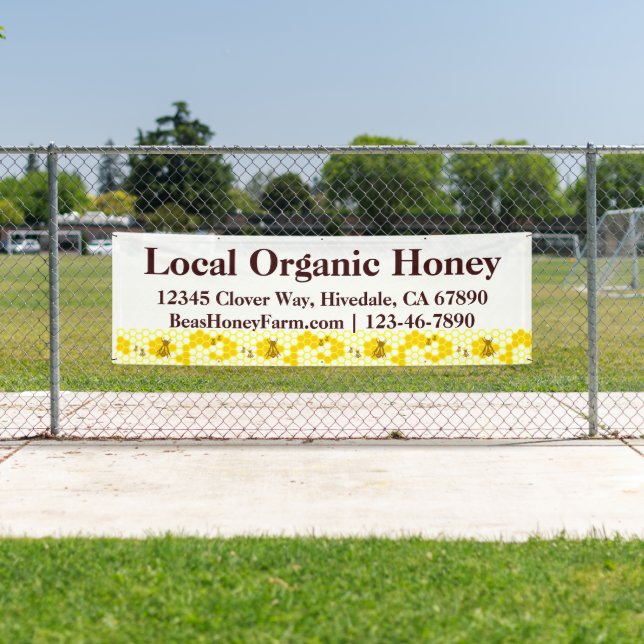 Custom Bees Honey Farm 8' Display Banner (Insitu)