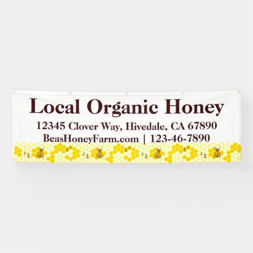 Custom Bees Honey Farm 8 Display Banner