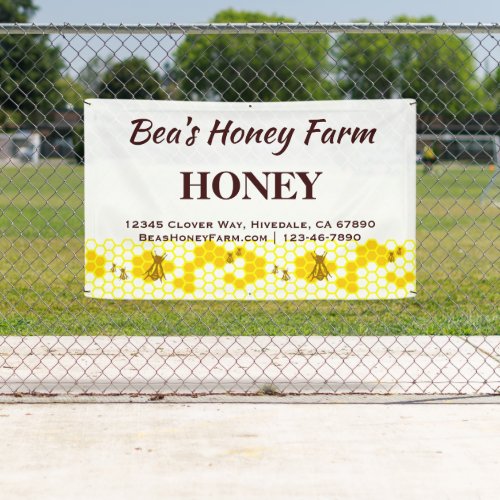 Custom Bees Honey Farm Display Banner