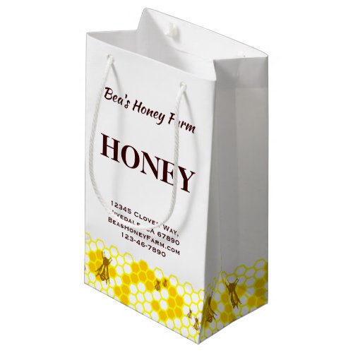 Custom Bees Honey Farm Display Small Gift Bag