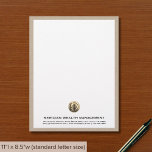 Custom Beige Linen Print Letterhead<br><div class="desc">Make a lasting impression with our custom beige linen print letterhead. Featuring a brushed gold logo and your company's name,  address,  and contact details in classic typography,  this letterhead is perfect for professional correspondence. Enhance your financial services image with this elegant stationery.</div>