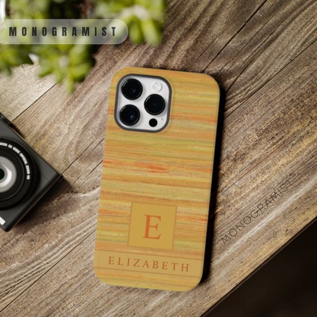 Custom Beige Yellow Brown Marble  Stripes  Case-Mate iPhone Case (Custom Beige Yellow Brown Marble Stripes Case-Mate iPhone Case)