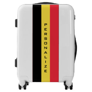 Custom Belgian flag carry on luggage suitcase