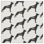 Custom Belgian Malinois Dog Silhouette Fabric
