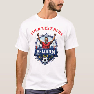 Custom Belgium Soccer Football Team Supporters T-Shirt