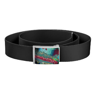 Custom Belt "Aqua Flow Black"