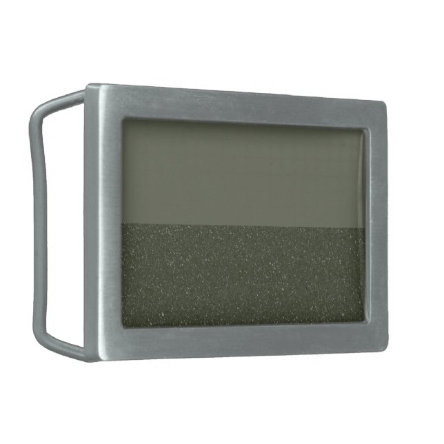 Custom Belt Buckle – Matte Top, Sparkle Base (Front Left)