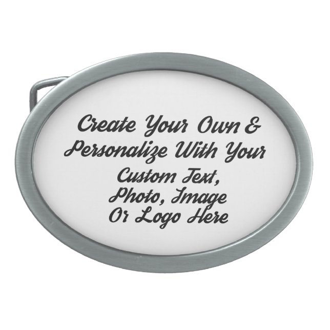 Custom Belt Buckle - Personalized Photo Name Gift (Front)