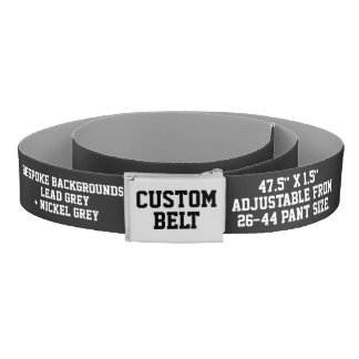 Custom BELT - GREY Color Backgrounds Belt