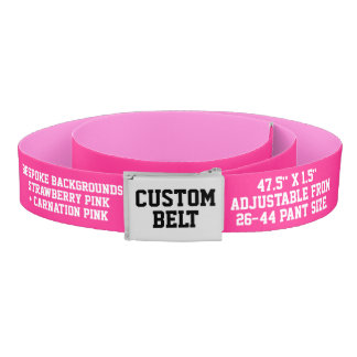 Custom BELT - PINK Color Backgrounds Belt