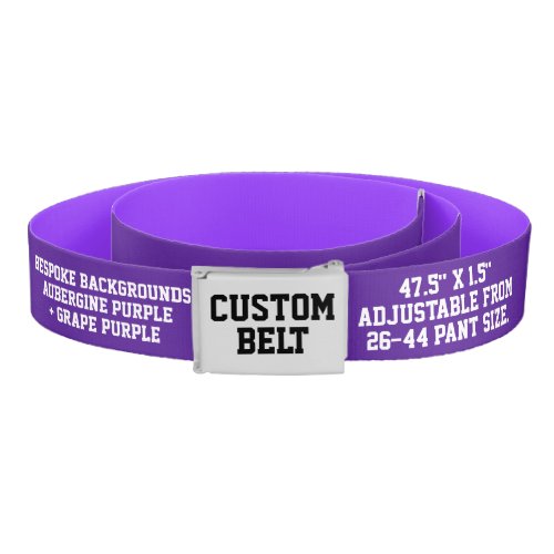 Custom BELT PURPLE Color Backgrounds Belt