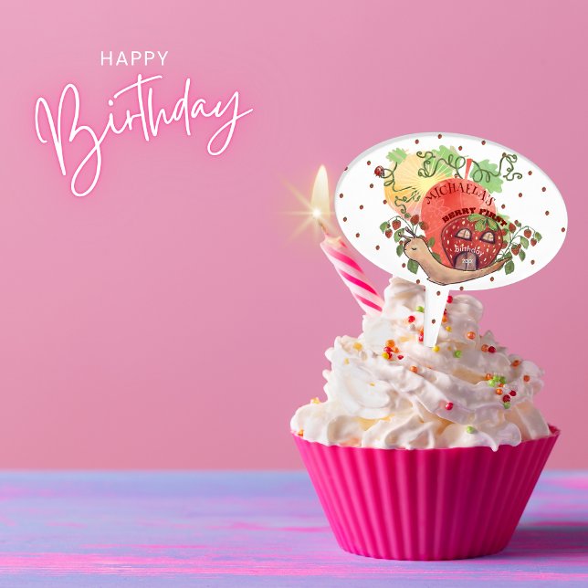 Custom Berry First Girls 1st Birthday  Cake Topper (Custom Berry First Girls 1st Birthday Cake Topper)