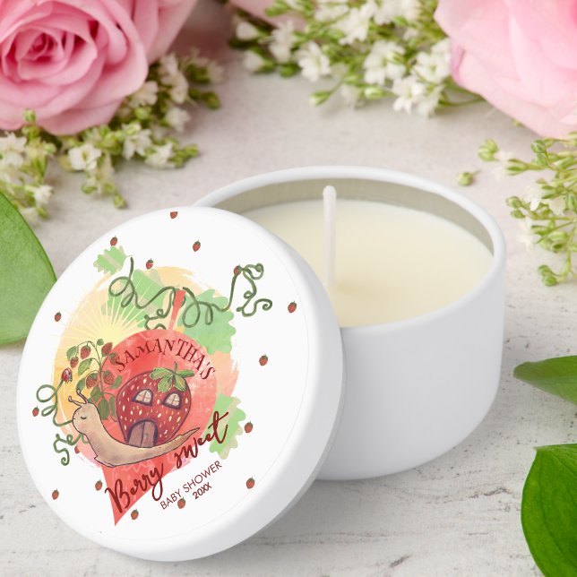 Custom Berry Sweet Baby Shower  Mini Candle Favors (Custom Berry Sweet Baby Shower Mini Candle Favors)