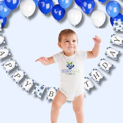 Custom Berry Sweet Birthday Baby Bodysuit