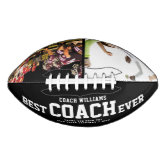 Custom BEST COACH EVER Modern Cool Thank You Photo Football | Zazzle