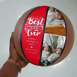 Custom Best Dad Ever 2 Photo Keepsake  Basketball