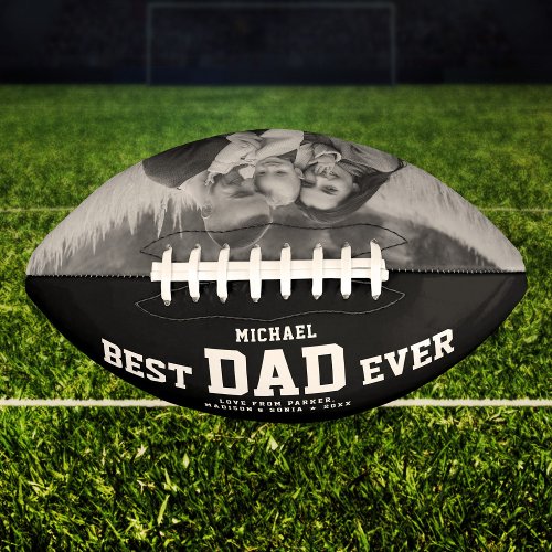 Custom BEST DAD EVER Cool Family Photo Sports Fan Football