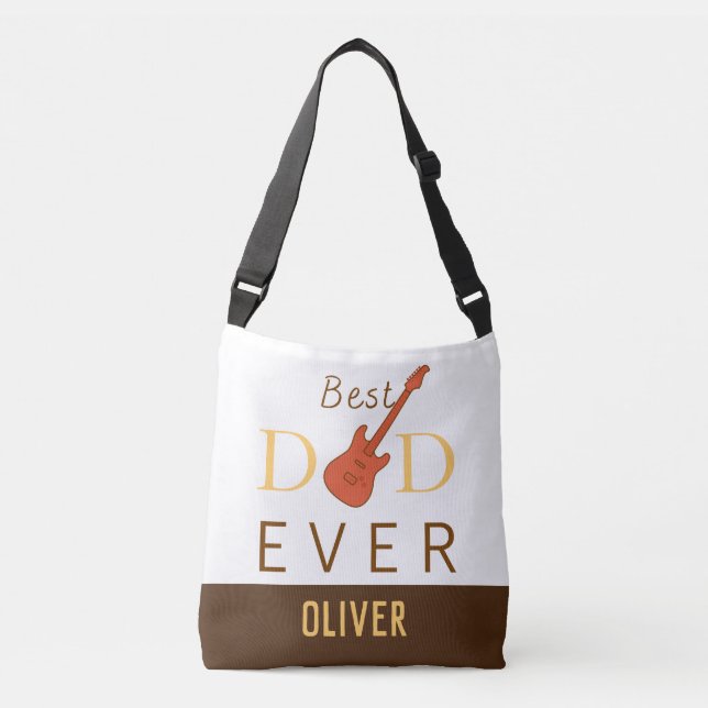 Custom Best Dad Ever Cool Modern Fathers Day Crossbody Bag (Front)
