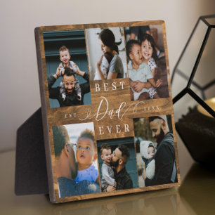 Custom Best Dad Ever Custom Family Photo Collage Plaque