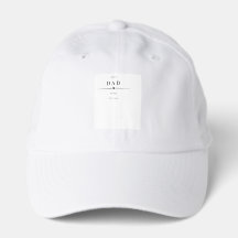 Custom Best Dad Ever Est Year White EmbroideredCap