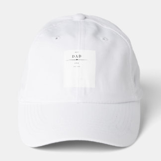 Custom Best Dad Ever Est Year White EmbroideredCap Performance Cap