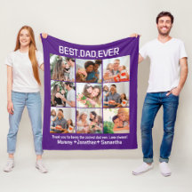 Custom Best Dad Ever Fathers Day 9 Photo Collage