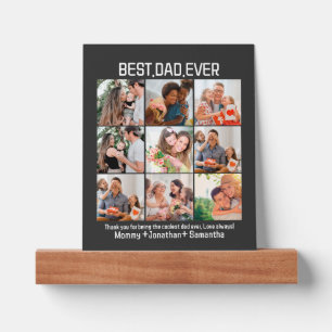 Custom Best Dad Ever Fathers Day 9 Photo Collage Picture Ledge
