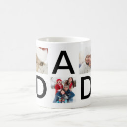 Custom Best | DAD | Ever Modern Text Photo Coffee Mug
