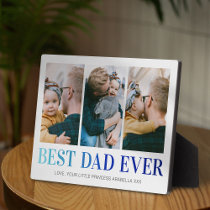 Custom Best Dad Ever Photo Collage Plaque