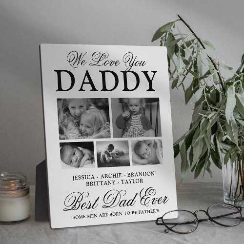 Custom Best Dad Ever Photo Collage Plaque