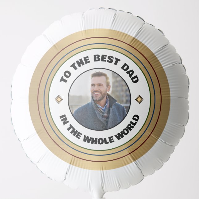 Custom Best Dad Father Photo Personalize Balloon (Front)