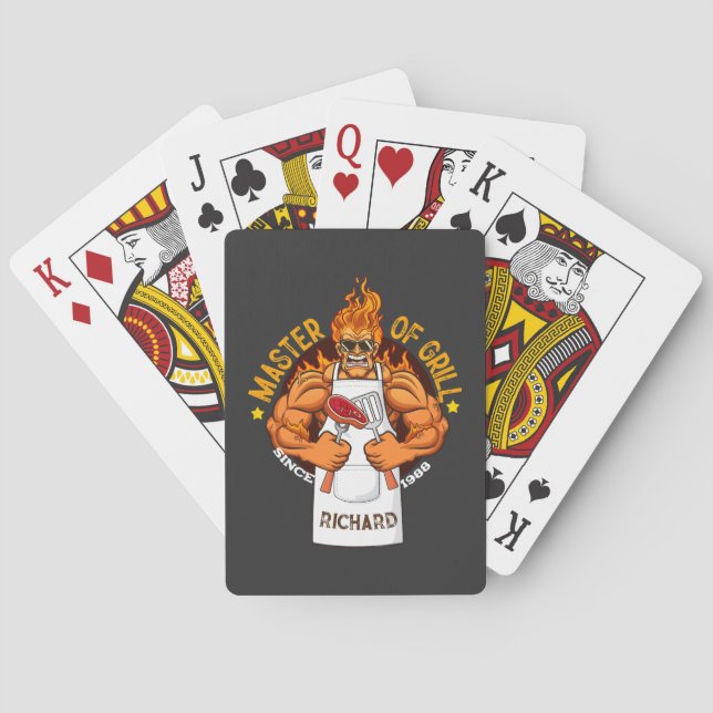 Custom Best Dad Papa Father Ever Just Ask Funny Poker Cards (Back)