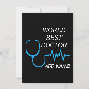 Custom Best Doctor Ever Graduation Appreciation Thank You Card