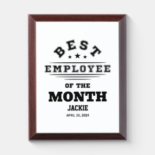 Custom Best Employee Of The Month Year Job Award Plaque